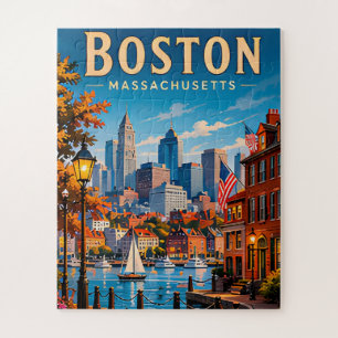 Boston Historic Waterfront and Skyline Jigsaw Puzzle
