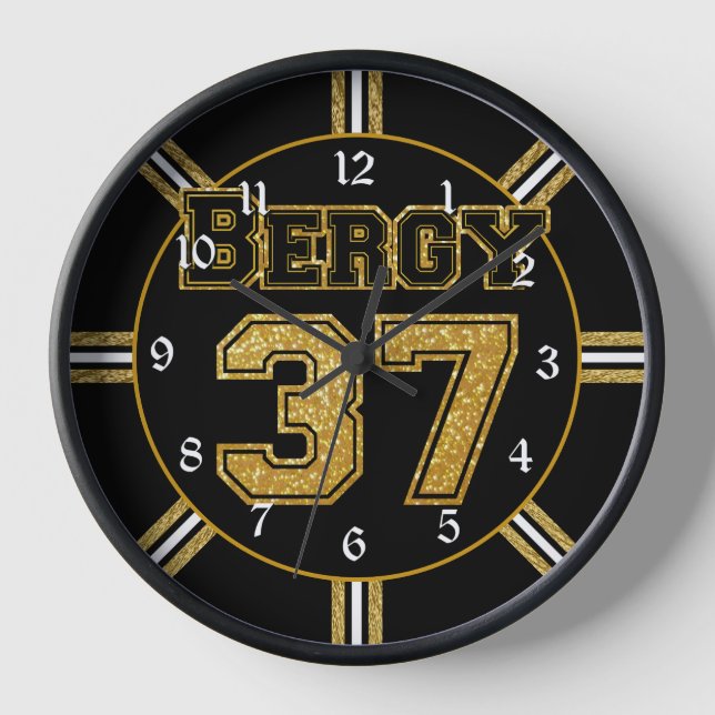 Boston Hockey Bergy 37 Clock (Front)