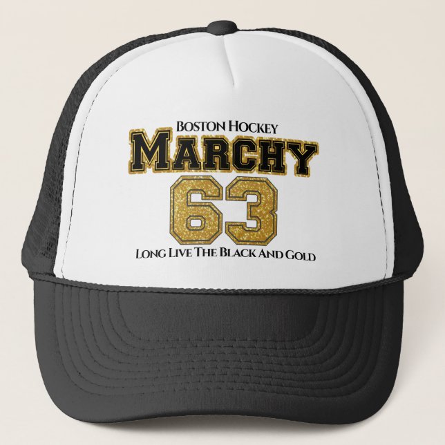 Boston Hockey Marchy 63 Trucker Hat (Front)