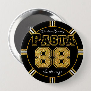 Boston Hockey Pasta 88 10 Cm Round Badge