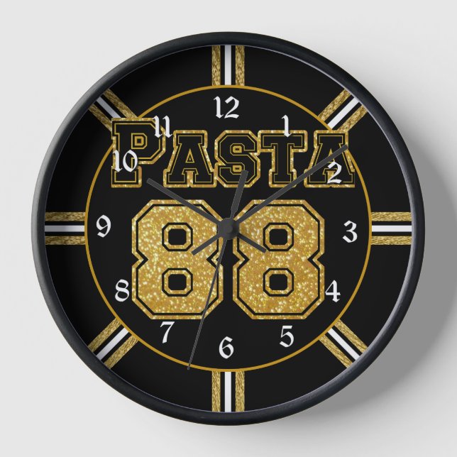 Boston Hockey Pasta 88 Clock (Front)