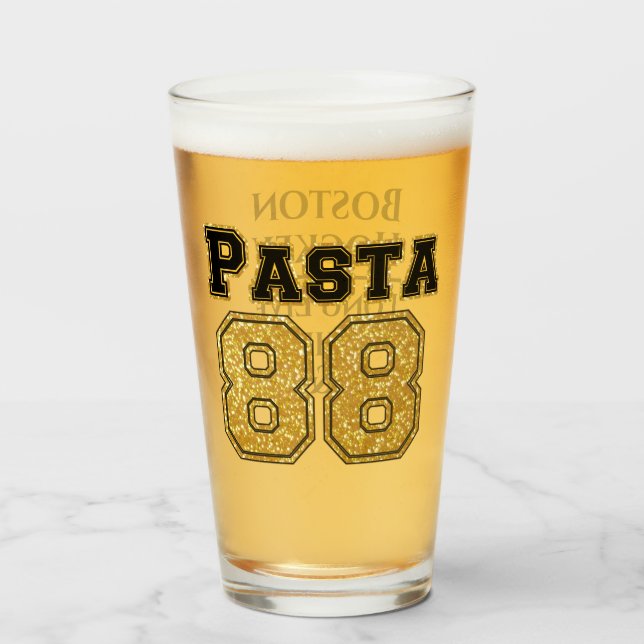 Boston Hockey Pasta 88 Glass (Front Filled)