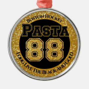 Boston Hockey Pasta 88 Metal Tree Decoration