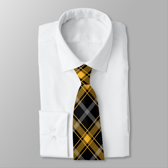 Boston Hockey Plaid Tie (Tied)