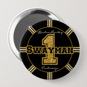 Boston Hockey Swayman 1 10 Cm Round Badge