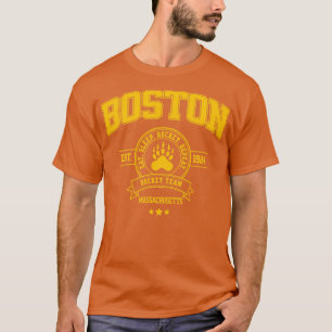 Boston Hockey Team Retro Design T-Shirt