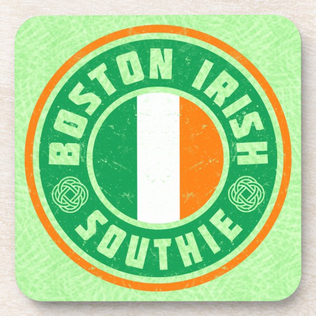 Boston Irish American Southie Coaster Set (Front)