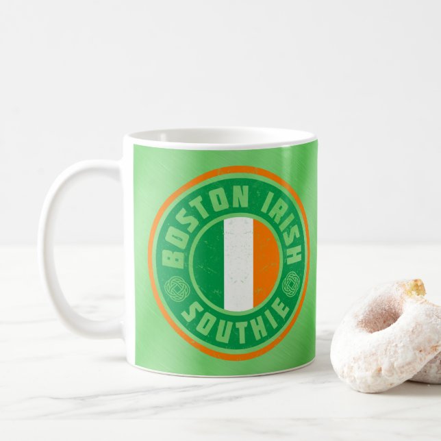 Boston Irish American Southie Mug (With Donut)