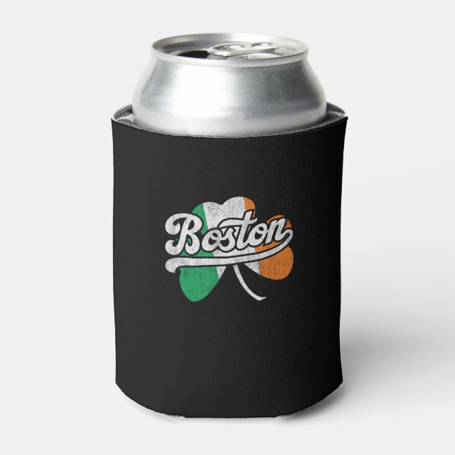 Boston Irish T-Shirt T-Shirt Can Cooler (Can Front)