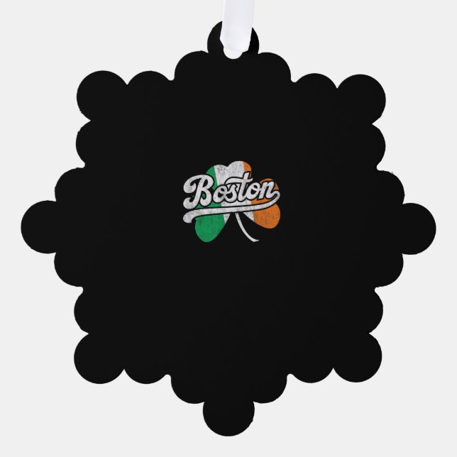 Boston Irish T-Shirt T-Shirt Tree Decoration Card (Front)