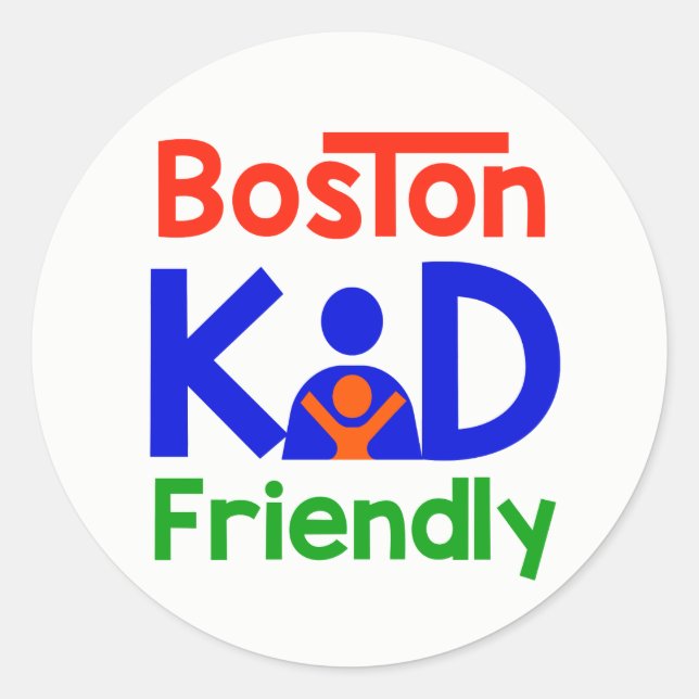 Boston Kid Friendly stickers (Front)