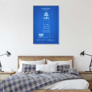 Boston Light Lighthouse - Massachusetts – AD Canvas Print