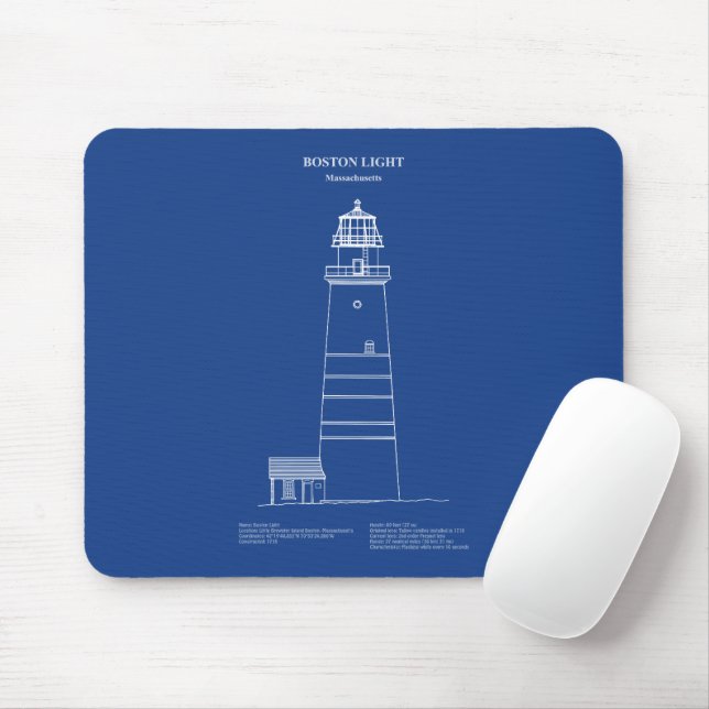 Boston Light Lighthouse - Massachusetts – AD Mouse Pad (With Mouse)