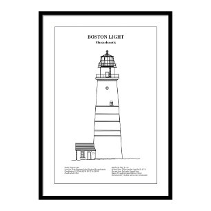 Boston Light Lighthouse - Massachusetts - BD Photo Print