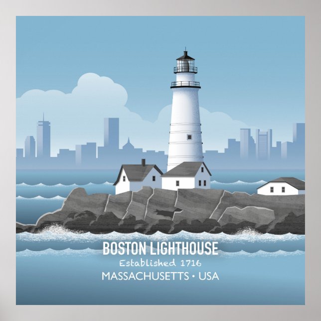 Boston Lighthouse Poster (Front)