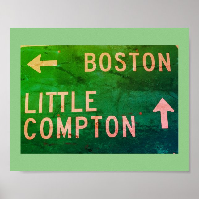 Boston, Little Compton, RI Sign (Front)