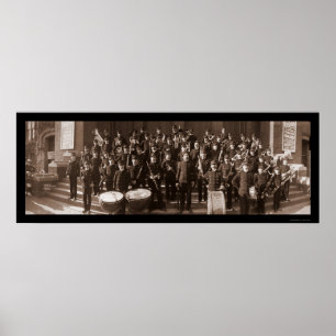 Boston MA Band Photo 1903 Poster