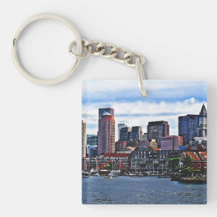 Boston MA - Inner Harbor Key Ring