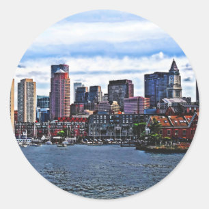 Boston MA - Inner Harbour Classic Round Sticker