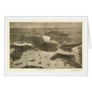 Boston, MA Panoramic Map - 1870s