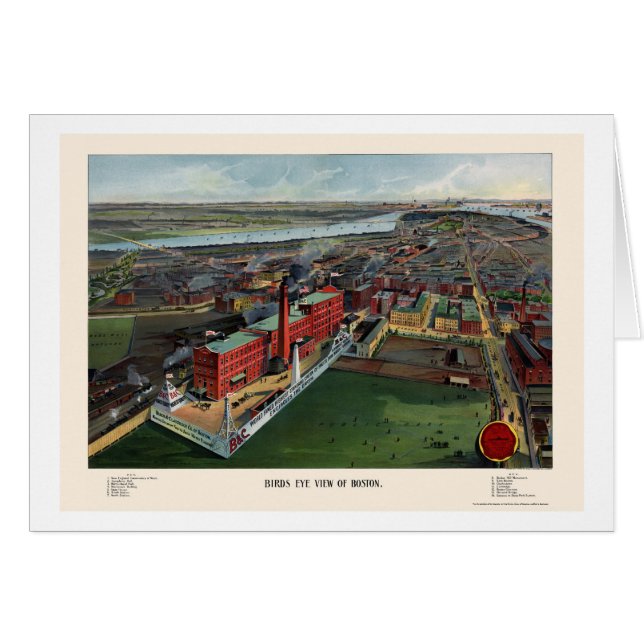 Boston, MA Panoramic Map - 1902 (Front Horizontal)