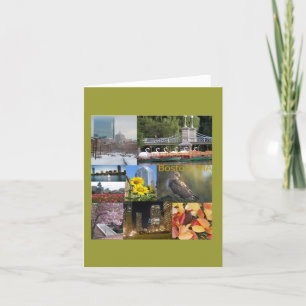 Boston, MA Photo Collage by Celeste Sheffey Card