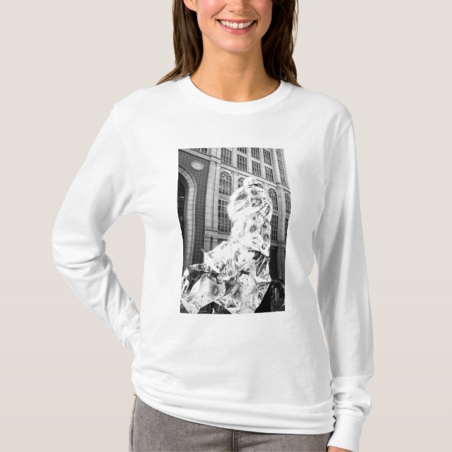 Boston, MA USA, Runner in Foil Boston Marathon T-Shirt (Front)