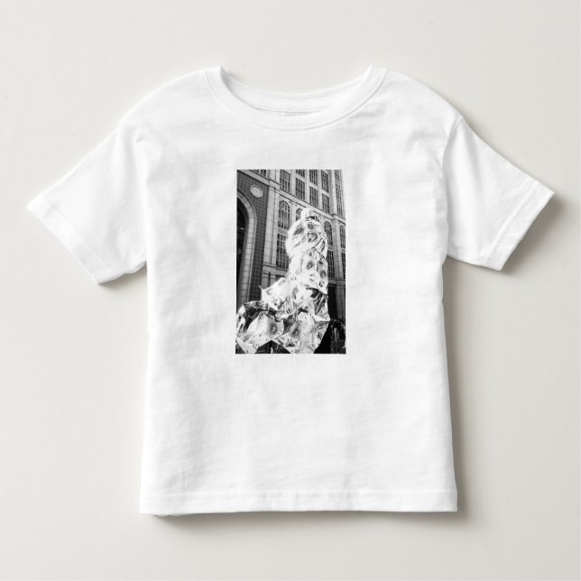 Boston, MA USA, Runner in Foil Boston Marathon Toddler T-Shirt (Front)