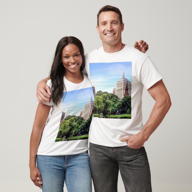 Boston MA - View From Boston Public Garden T-Shirt (Unisex)