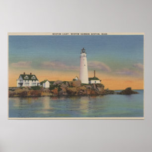 Boston, MABoston Lighthouse at Boston Harbor 2 Poster
