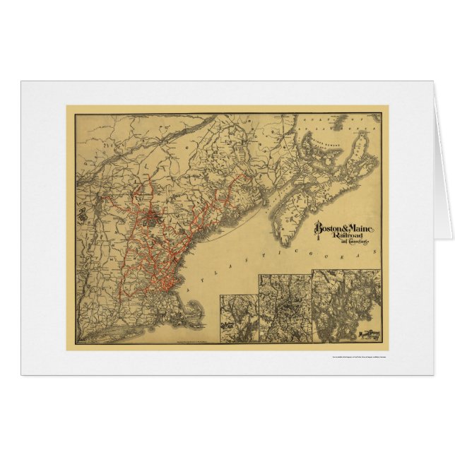 Boston & Maine Railroad Map 1898 (Front Horizontal)
