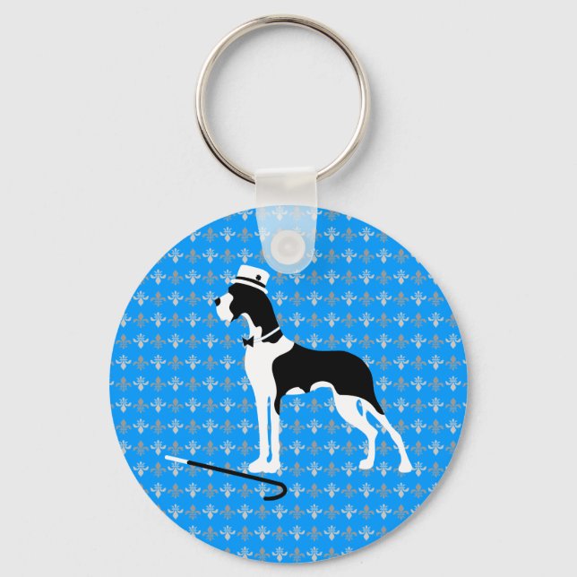 Boston Mantle Great Dane Key Ring (Front)