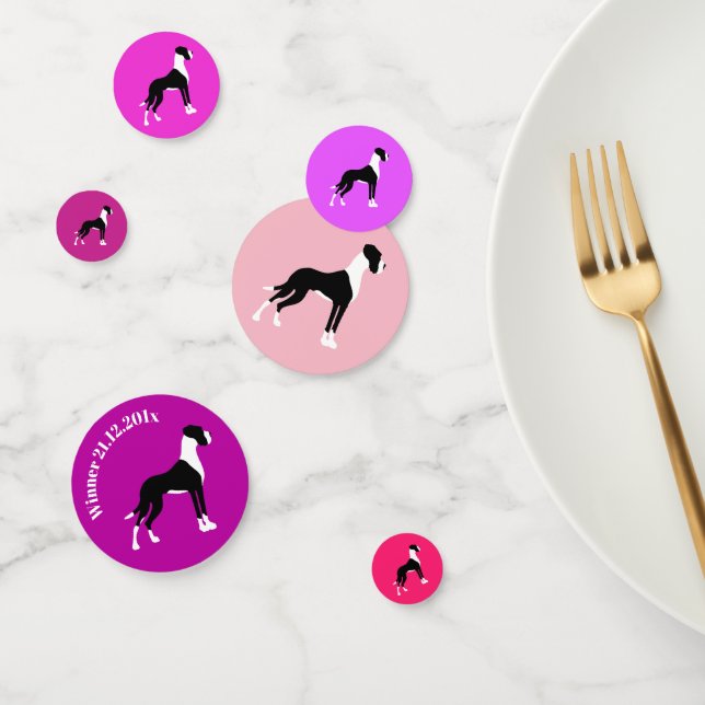Boston Mantle on pink Great Dane Confetti (Group)