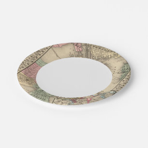 Boston Map by Mitchell Paper Plate