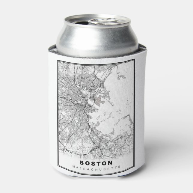 Boston Map Can Cooler (Can Front)