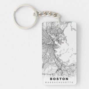 Boston Map Key Ring