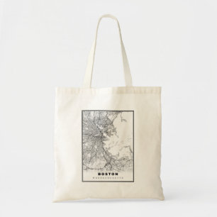 Boston Map Tote Bag