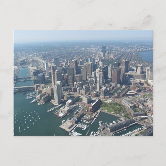 Boston Mass Skyline Postcard (Front)