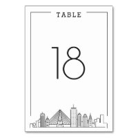 Boston, Mass Wedding | Table Number