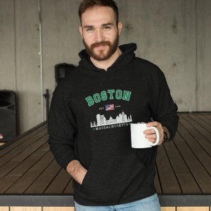 Boston Massachusetts. 1630 Funny Travel Hoodie