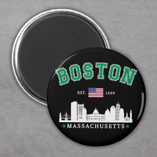 Boston Massachusetts. 1630 Funny Travel Magnet