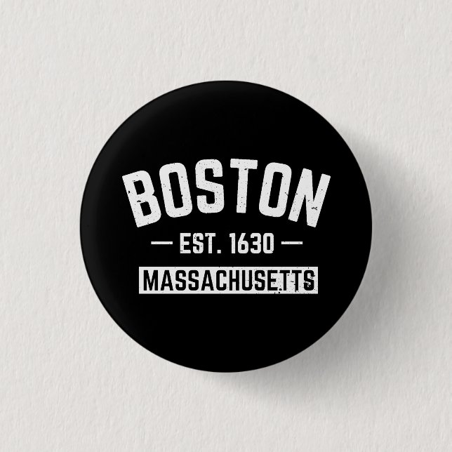 Boston Massachusetts   3 Cm Round Badge (Front)