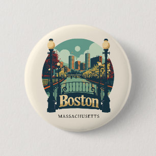 Boston Massachusetts 6 Cm Round Badge