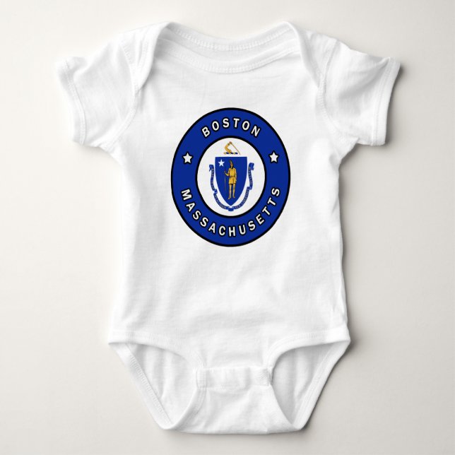 Boston Massachusetts Baby Bodysuit (Front)