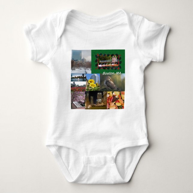 Boston, Massachusetts  Baby Bodysuit (Front)
