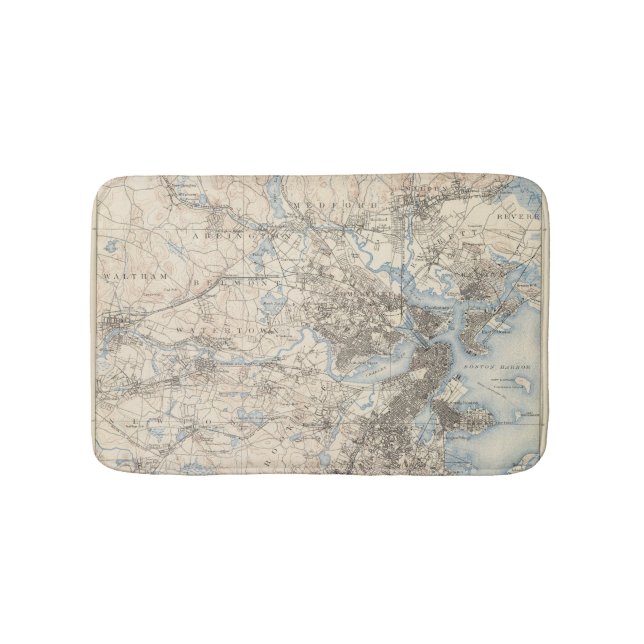 Boston, Massachusetts Bath Mat (Front)