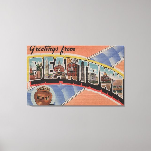 Boston, Massachusetts (Bean Town) Canvas Print (Front)