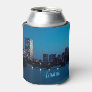 Boston Massachusetts City Skyline Can Cooler