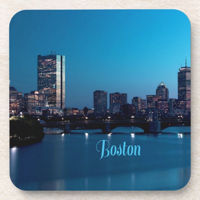 Boston Massachusetts City Skyline Coaster (Front)