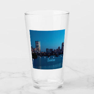 Boston Massachusetts City Skyline Glass